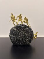 4 Persons Climbing On The Rock - Image 2