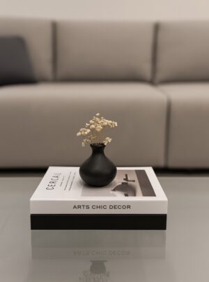 Matte Black Curved Vase