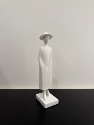 Modern Resin Woman Sculpture with Cap