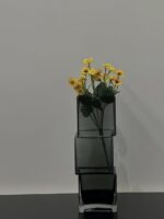 Geometric Elegance Cube Vase
