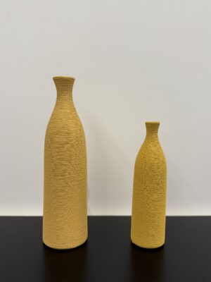 Brushed Vase Yellow