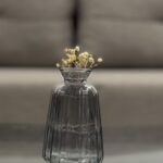 Glass Vase with Subtle Lines