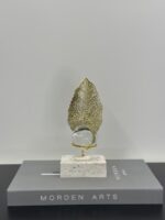 Golden Leaf Crystal Orb Decor