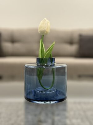 Blue Glass Decorative Vase