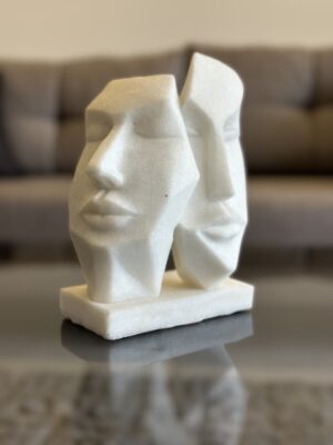 Heavy Granite Face Sculpture