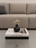 Matte Black Curved Vase