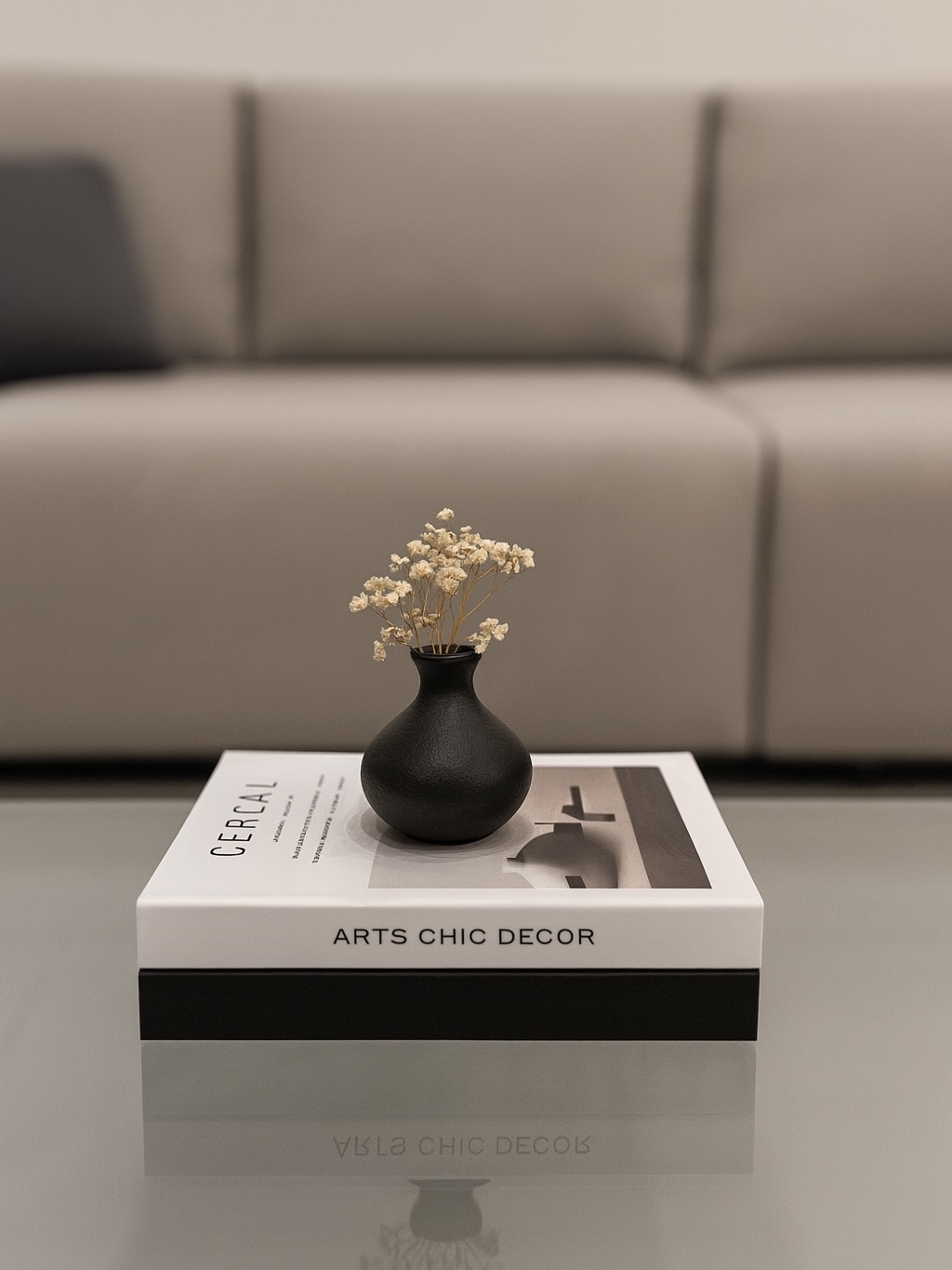 IMG_3313 Matte Black Curved Vase - Image 1