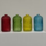 Mini Ribbed Glass Vases