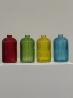 Mini Ribbed Glass Vases