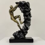 Climbing Man Resin Sculpture