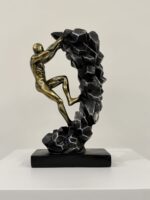 Climbing Man Resin Sculpture