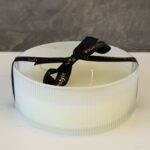 Ribbed Glass Candle Bowl