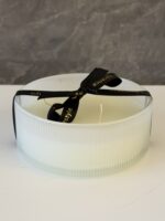 Ribbed Glass Candle Bowl