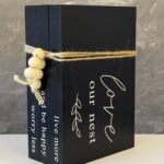 Wooden Book Decor Set