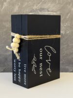 Wooden Book Decor Set