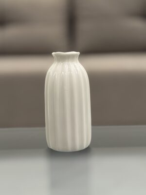 Fluted Ceramic Vase
