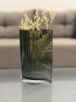 Ribbed Glass Vase - Image 2